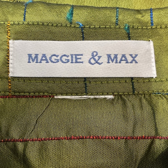 Maggie & Max green oversized silk/ satin buttondown blouse - Size XL - Picture 5 of 8